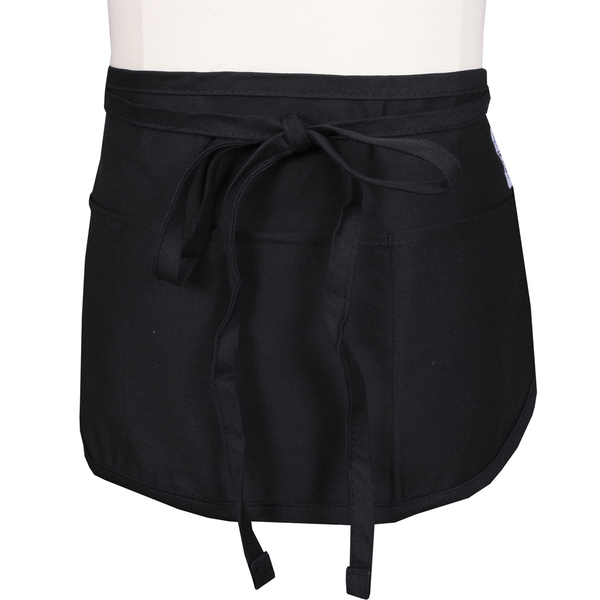 Chef Revival Reversible 3-Pocket Waist Apron - Black 605REV-BK